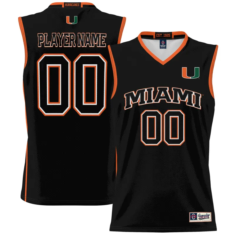 Miami Hurricanes Jersey Gameday Greats Black Pick A Player Jersey - Image 5