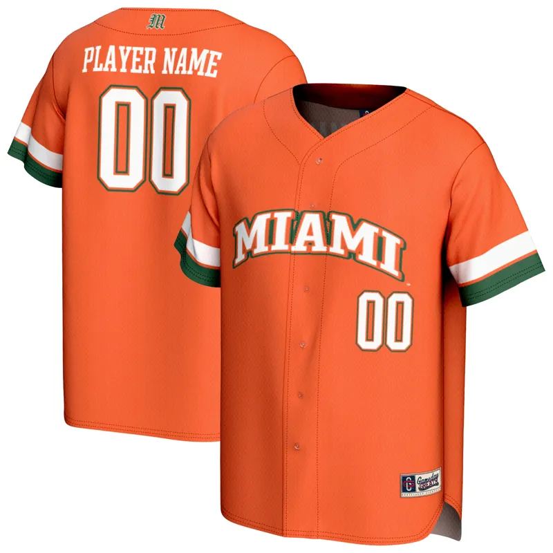 Miami Hurricanes Jersey Gameday Greats Orange Lightweight Collegiate Pick A Player Jersey - Image 3
