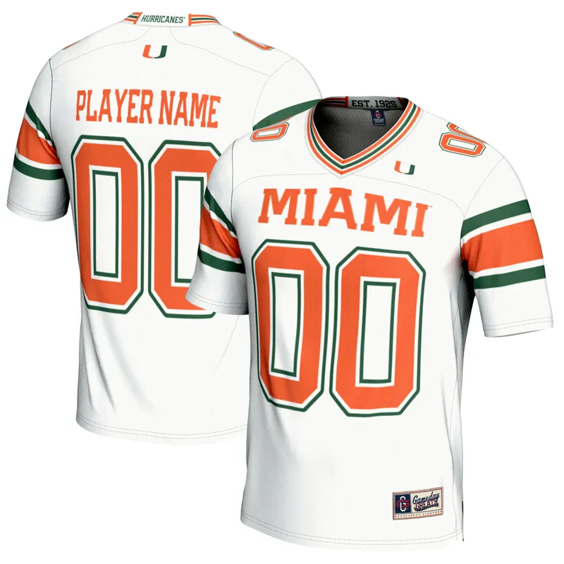 Miami Hurricanes Jersey Gameday Greats White Pick A Player Jersey - Image 4