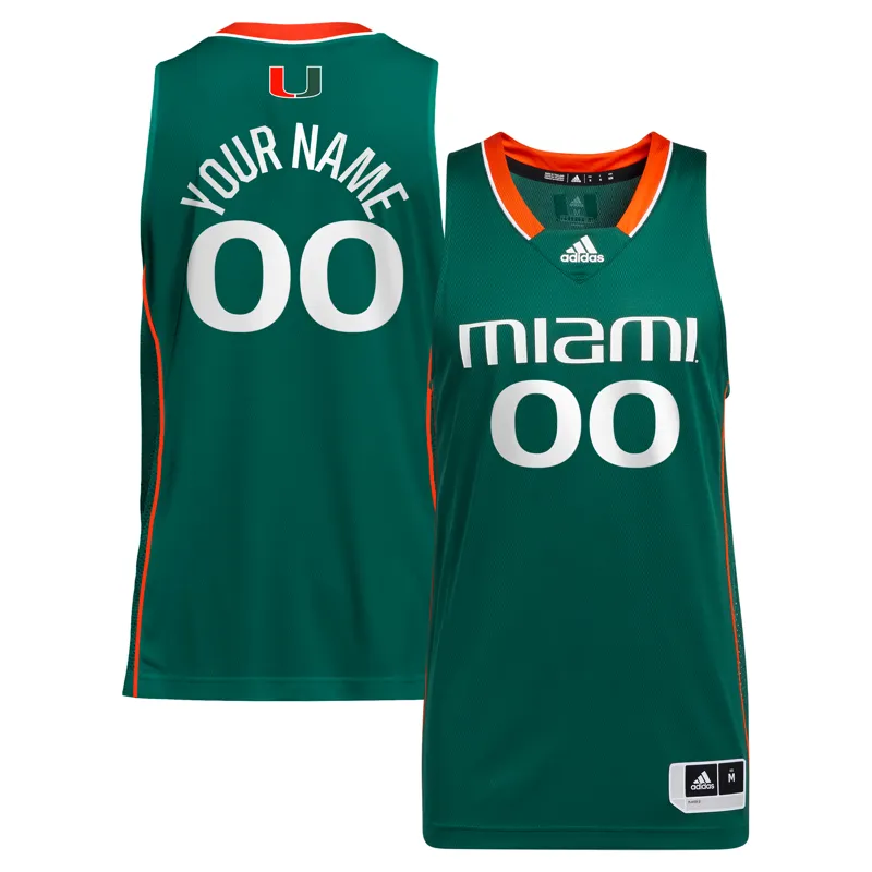 Miami Hurricanes Jersey Green Custom Alternate Jersey