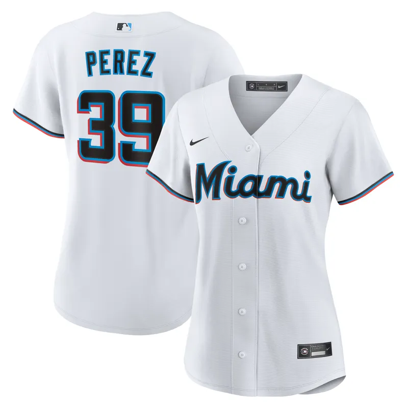 Miami Marlins Jersey Connor Norby White Home Jersey - Image 4