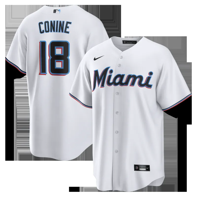 Miami Marlins Jersey Graham Pauley White Home Jersey - Image 3