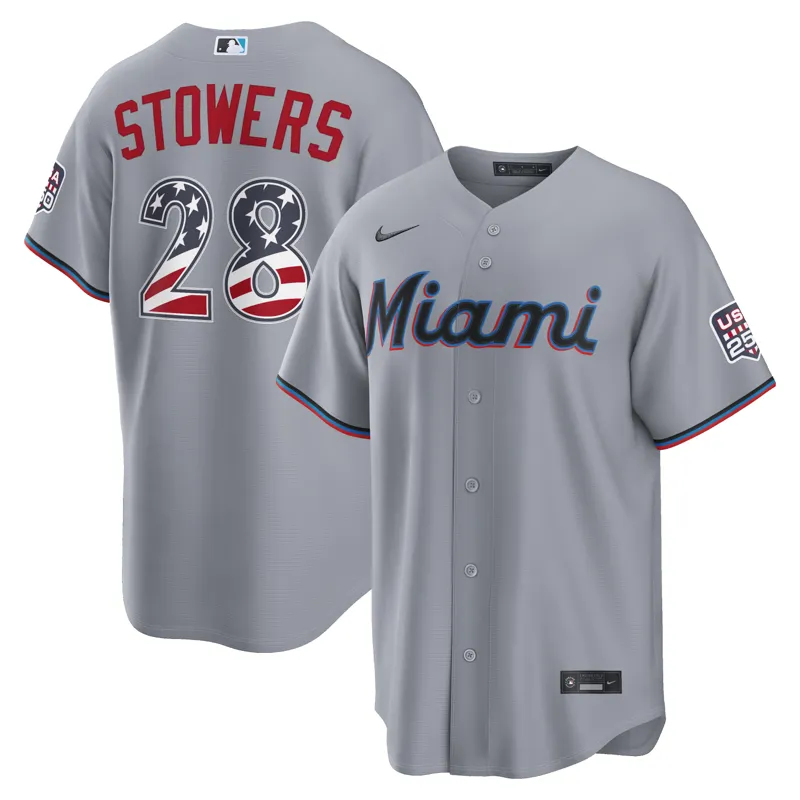 Miami Marlins Jersey Graham Pauley White Home Jersey - Image 4