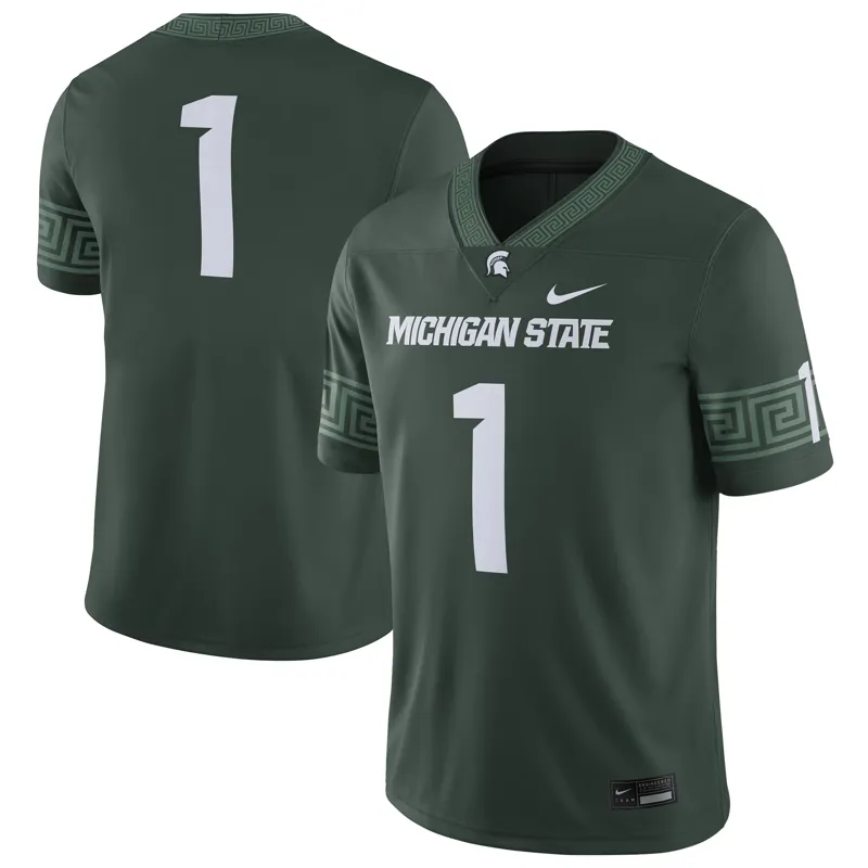 Michigan State Spartans Jersey #1 Green Game Jersey