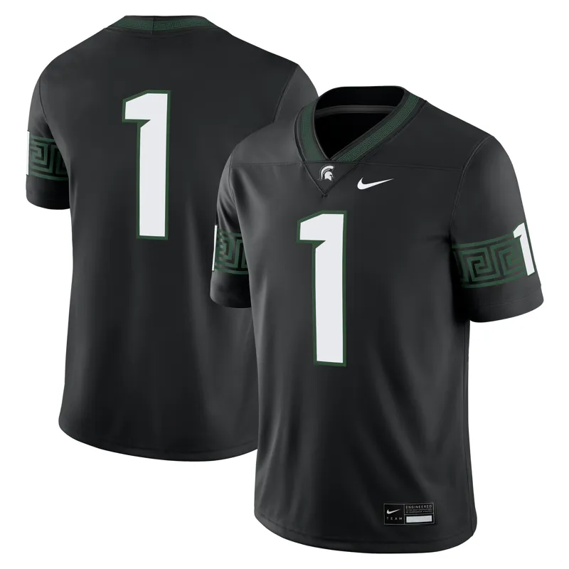 Michigan State Spartans Jersey #1 White Home Jersey - Image 3