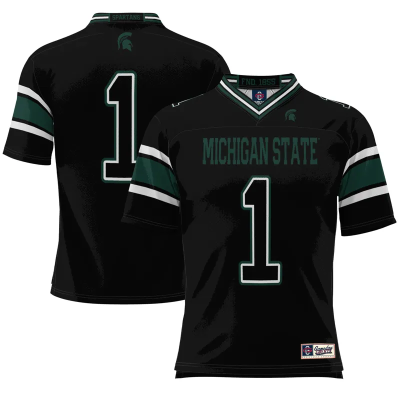 Michigan State Spartans Jersey Gameday Greats #1 Black Endzone Jersey