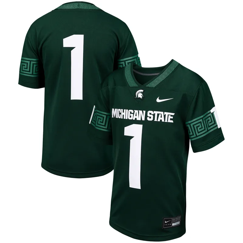 Michigan State Spartans Jersey Green Game Jersey