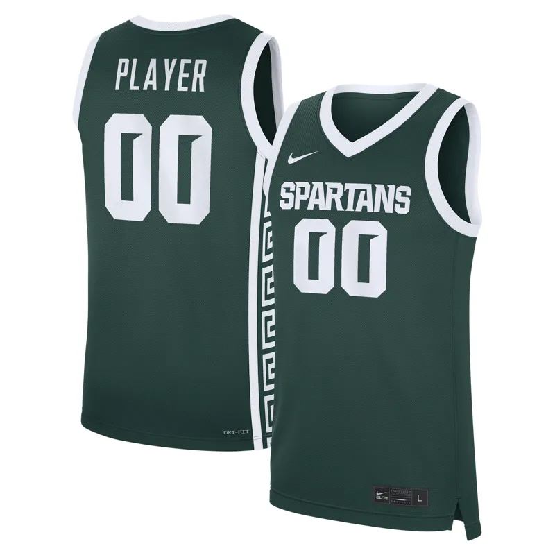 Michigan State Spartans Jersey Green Game Jersey - Image 5