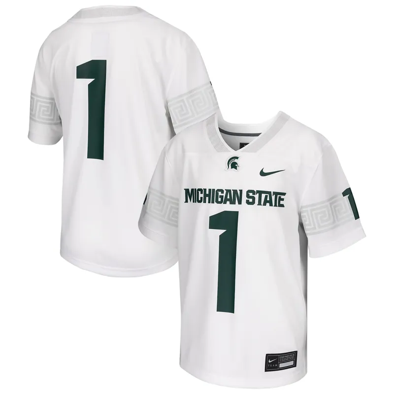 Michigan State Spartans Jersey White #1 Alternate Jersey - Image 3