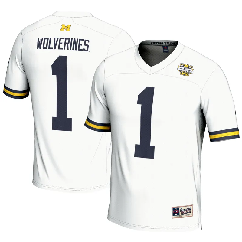 Michigan Wolverines Jersey Gameday Greats #1 Navy Lightweight Jersey - Image 5