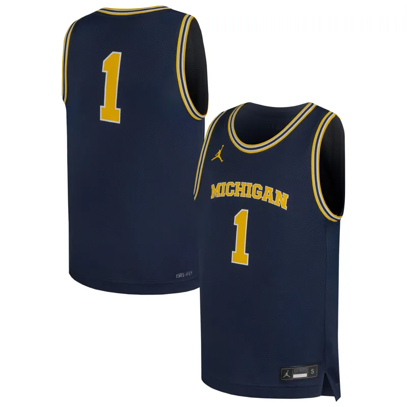 Michigan Wolverines Jersey Jordan Brand #1 Maize Untouchable Game Jersey - Image 5