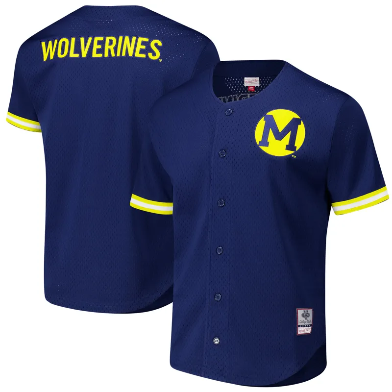Michigan Wolverines Jersey Jordan Brand Navy Road Jersey - Image 5