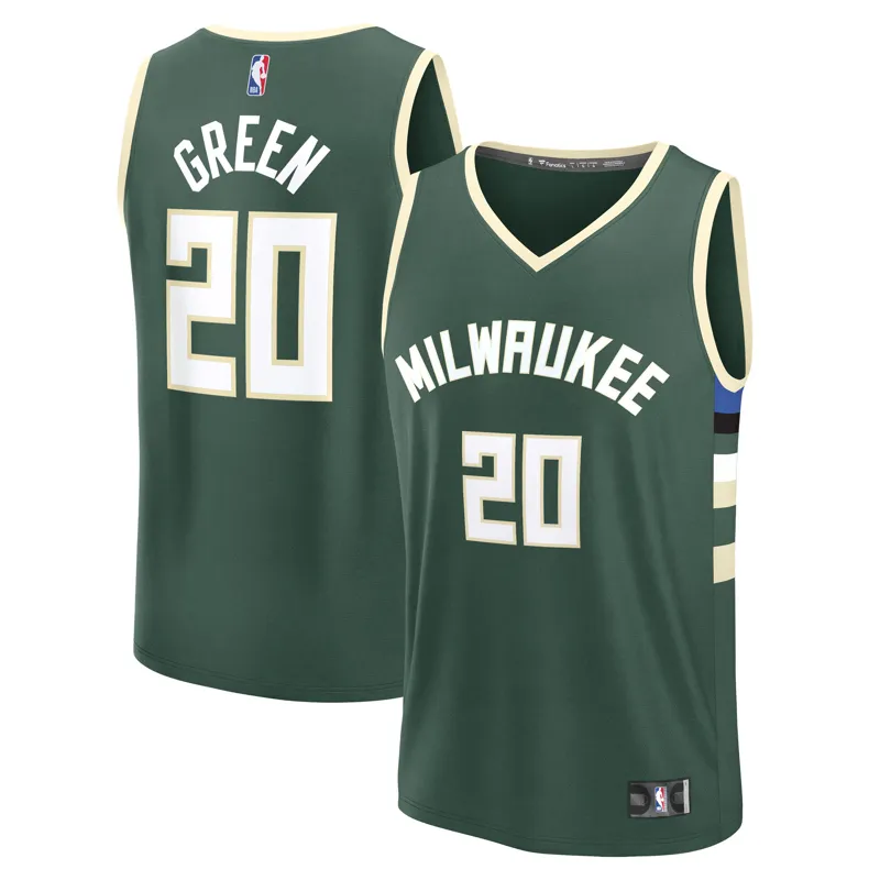 Milwaukee Bucks Jersey Aj Green Hunter Green Fast Break Player Icon Edition Jersey