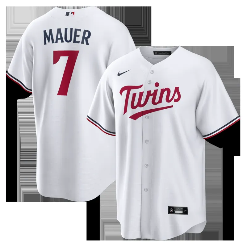 Minnesota Twins Jersey Joe Mauer White Home Retired Player Jersey