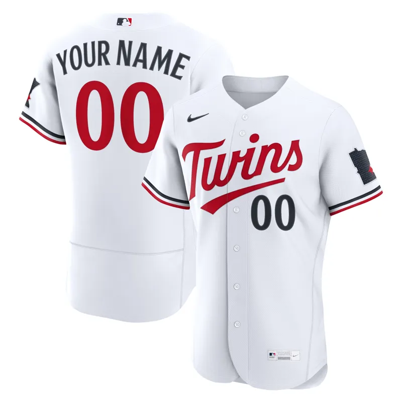 Minnesota Twins Jersey White Home Custom Jersey