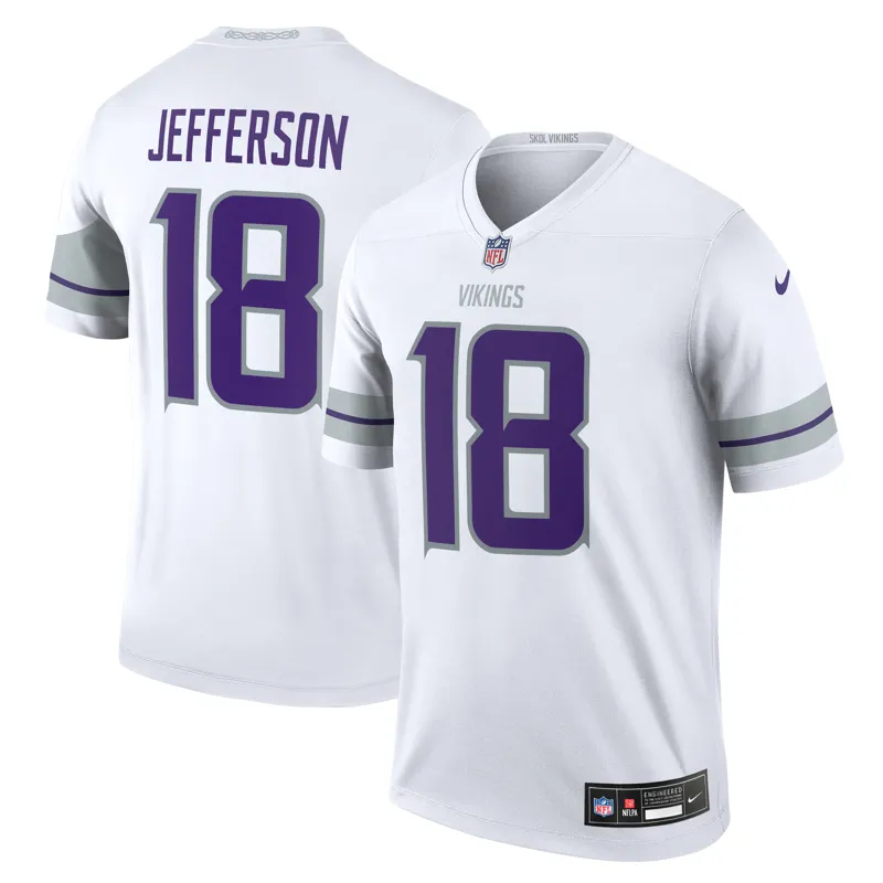 Minnesota Vikings Jersey Justin Jefferson White Game Player Jersey - Image 2