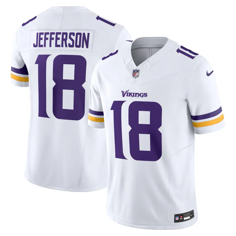 Minnesota Vikings Jersey Justin Jefferson White Game Player Jersey - Image 4