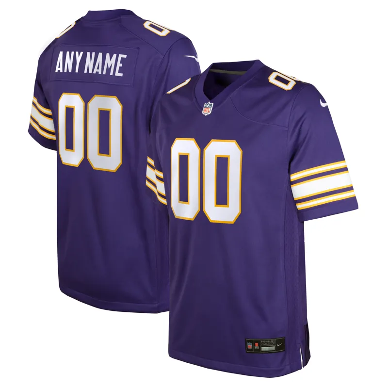 Minnesota Vikings Jersey Purple Classic Custom Game Jersey - Image 2
