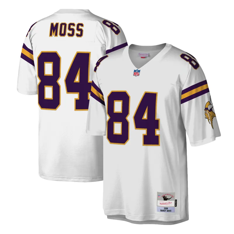 Minnesota Vikings Jersey Randy Moss White Alternate Retired Player Game Jersey - Image 5
