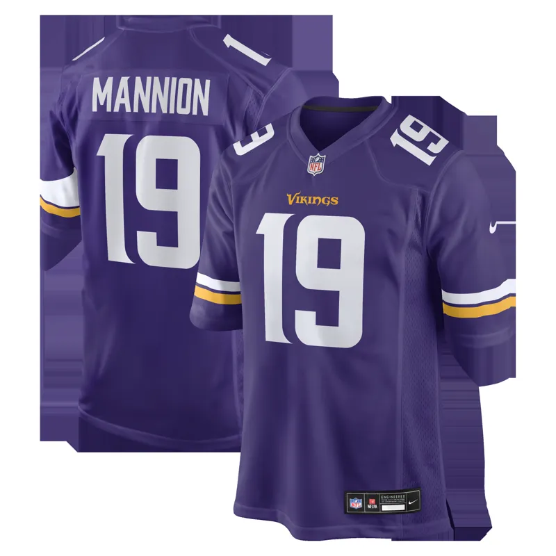 Minnesota Vikings Jersey Sean Mannion Purple Game Jersey
