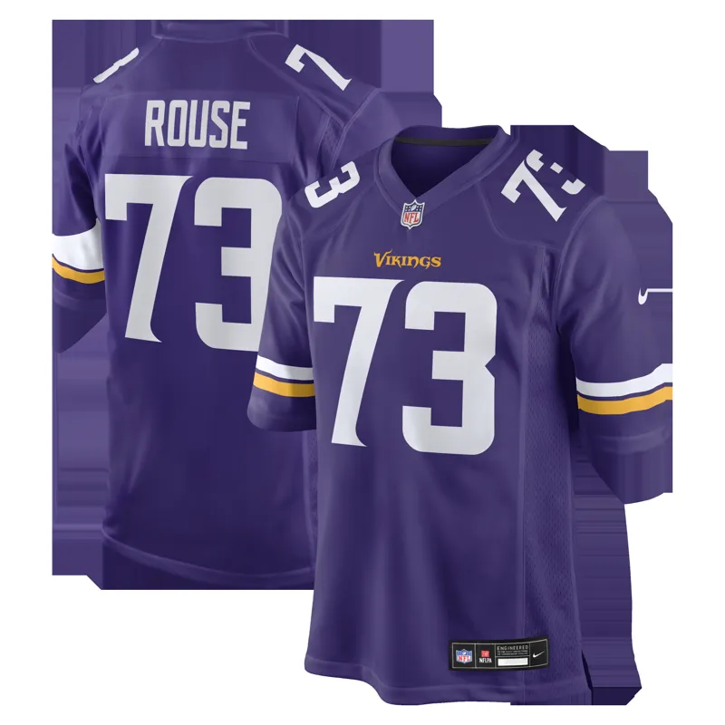 Minnesota Vikings Jersey Walter Rouse Purple Game Jersey - Image 2