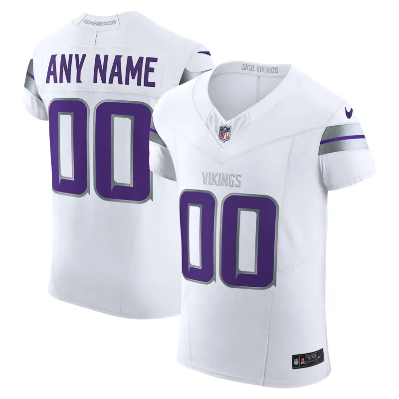 Minnesota Vikings Jersey White Vapor Fuse Elite Custom Jersey