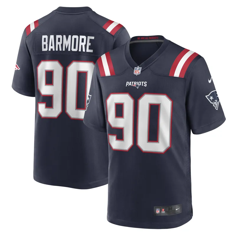 New England Patriots Jersey Christian Barmore Navy Game Jersey - Image 2