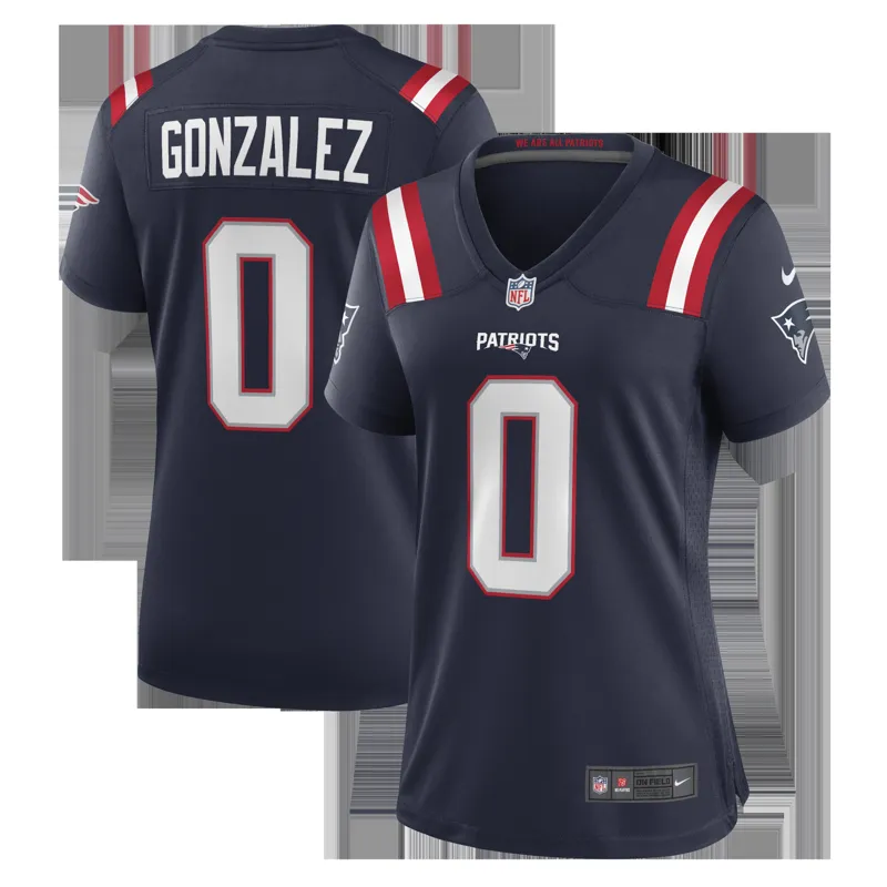 New England Patriots Jersey Christian Gonzalez Navy Team Game Jersey - Image 2