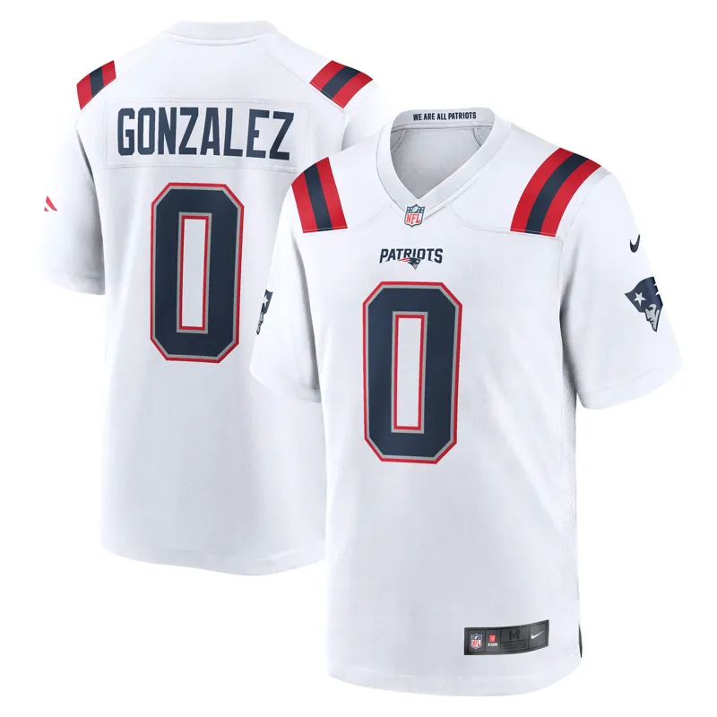 New England Patriots Jersey Christian Gonzalez Navy Team Game Jersey - Image 5