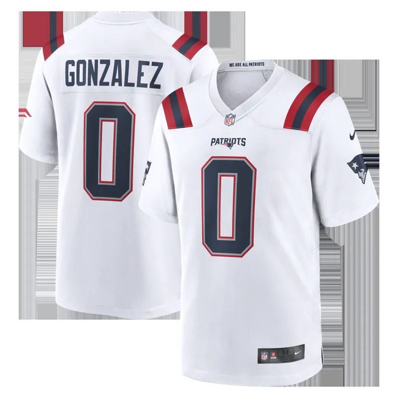 New England Patriots Jersey Christian Gonzalez Navy Team Game Jersey - Image 4