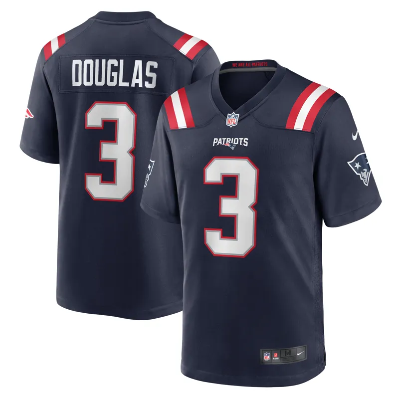 New England Patriots Jersey Demario Douglas Navy Game Jersey