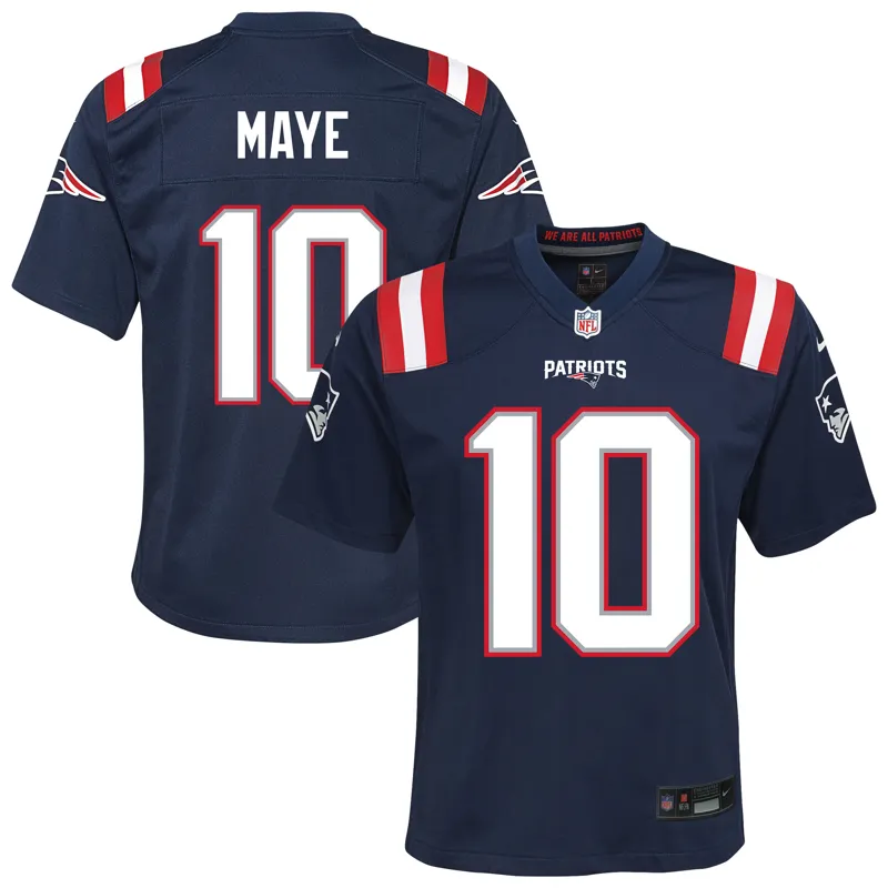 New England Patriots Jersey Drake Maye Navy Game Jersey