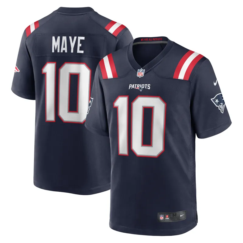 New England Patriots Jersey Drake Maye Navy Game Jersey - Image 3