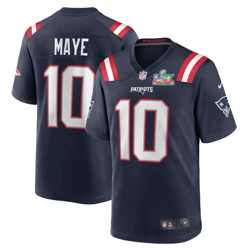 New England Patriots Jersey Drake Maye Navy Game Jersey - Image 5