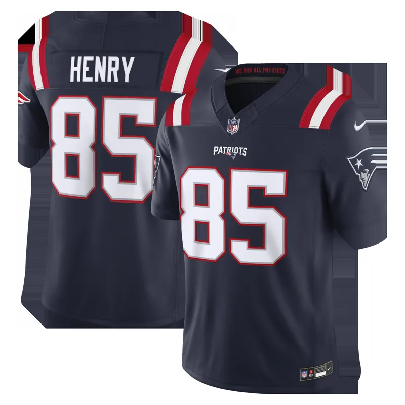 New England Patriots Jersey Hunter Henry Navy Game Jersey - Image 4