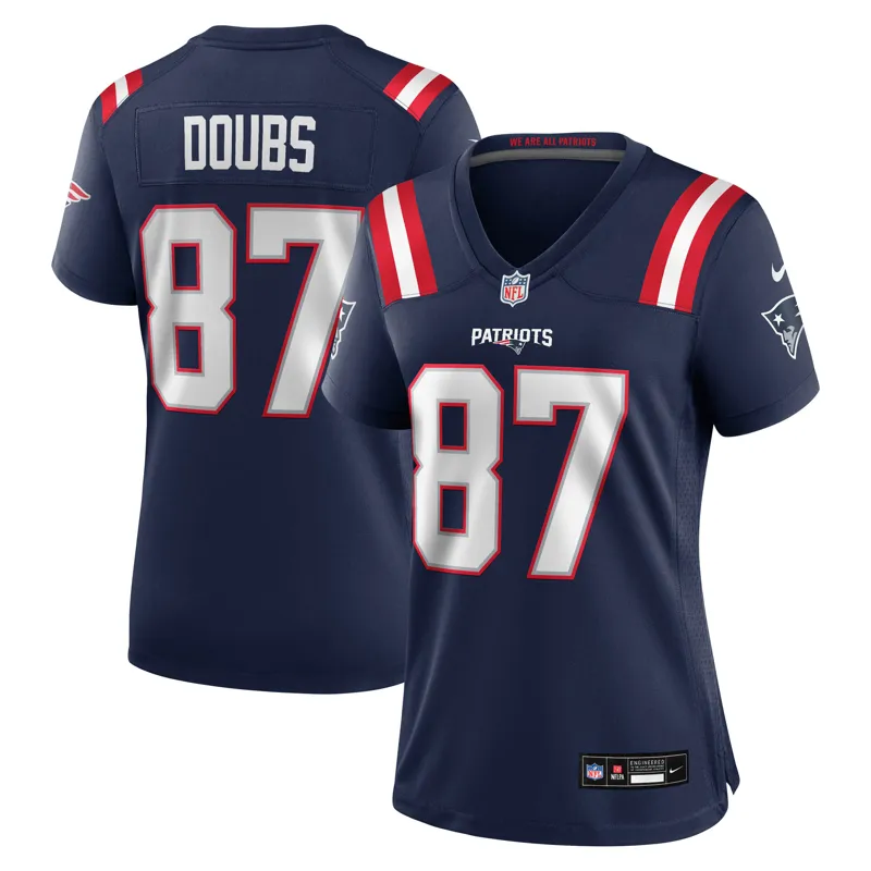 New England Patriots Jersey Romeo Doubs Navy Game Jersey