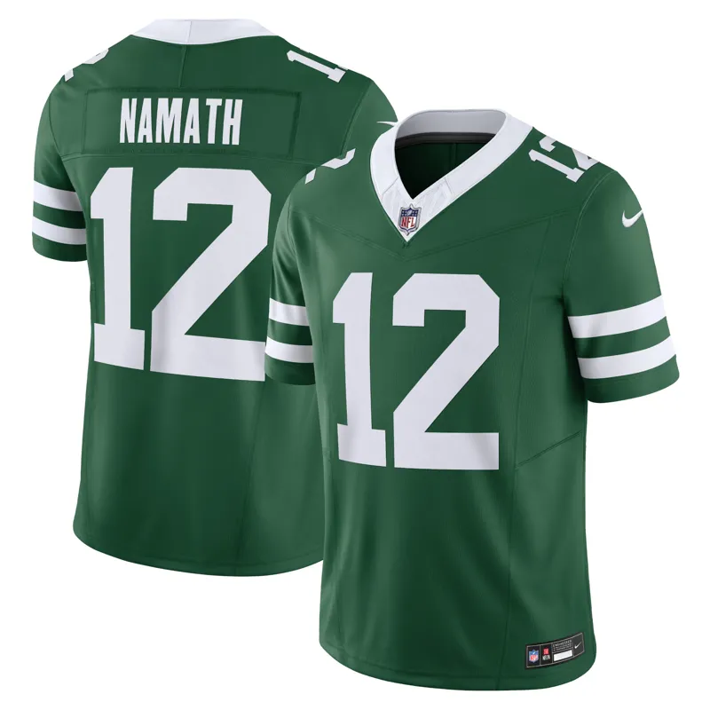 New York Jets Jersey Joe Namath Legacy Black Retired Player Alternate Game Jersey - Image 4