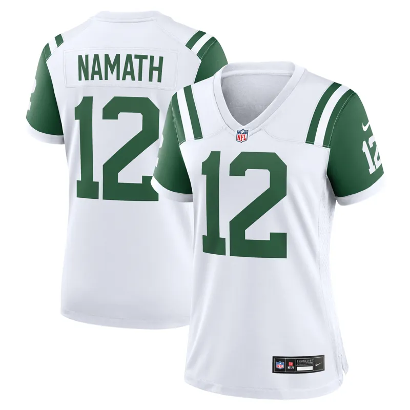 New York Jets Jersey Joe Namath Legacy White Vapor Fuse Limited Jersey - Image 5