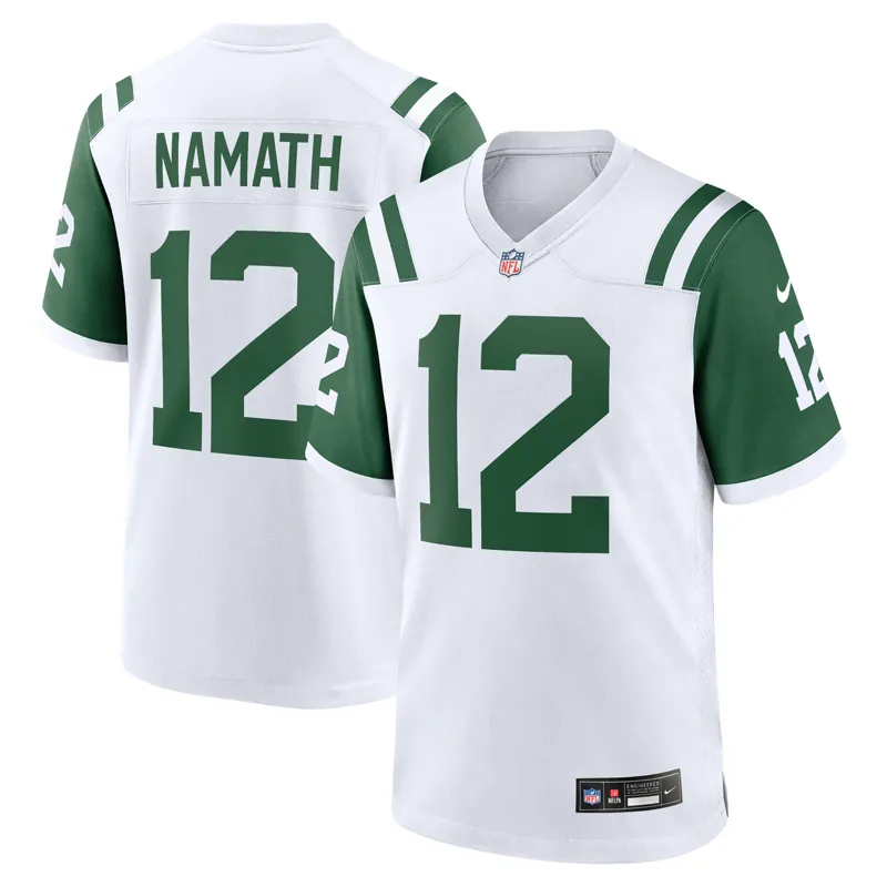 New York Jets Jersey Joe Namath Legacy White Vapor Fuse Limited Jersey - Image 3
