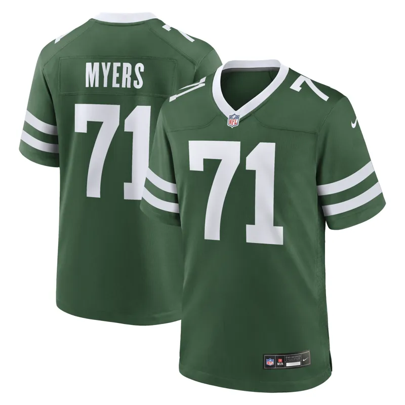 New York Jets Jersey Josh Myers Legacy Green Team Game Jersey