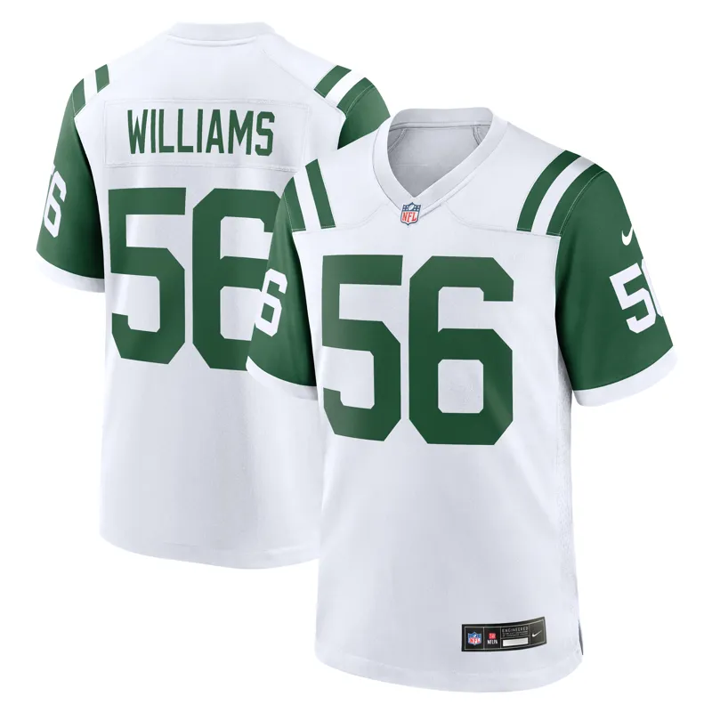 New York Jets Jersey Quincy Williams White Alternate Game Jersey