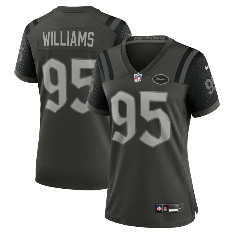 New York Jets Jersey Quincy Williams White Alternate Game Jersey - Image 4