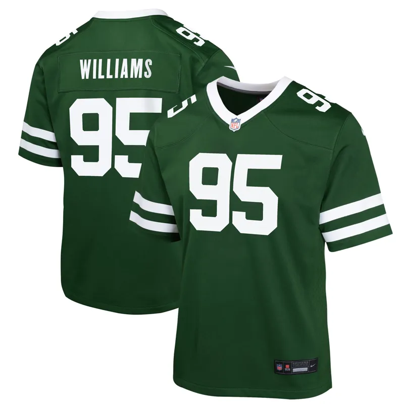 New York Jets Jersey Quincy Williams White Alternate Game Jersey - Image 5