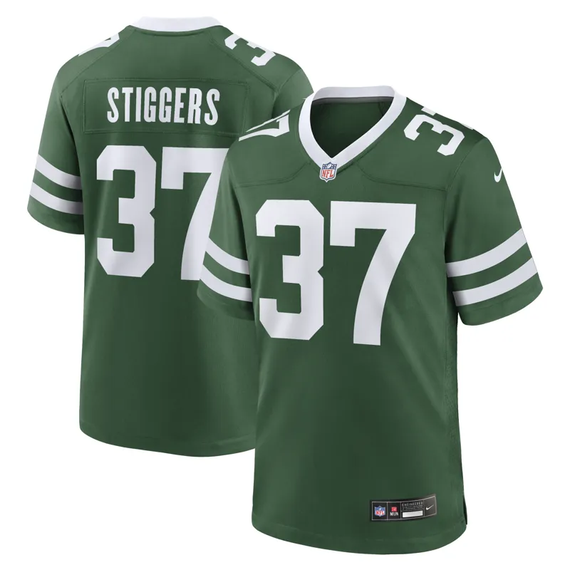 New York Jets Jersey Qwantez Stiggers Legacy Green Game Jersey - Image 2