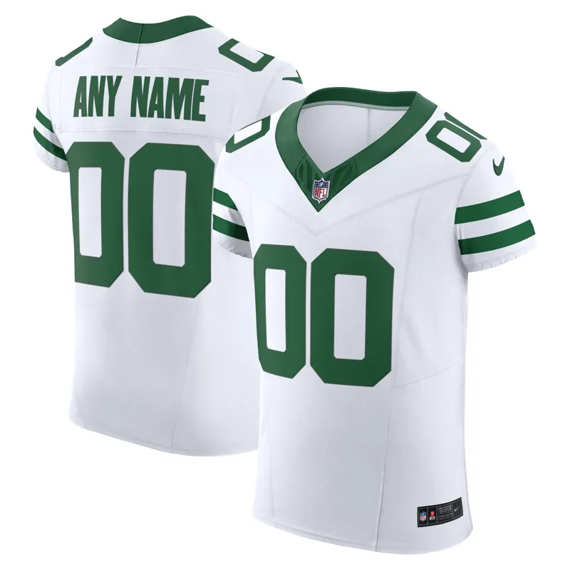 New York Jets Jersey White Vapor Fuse Elite Custom Jersey
