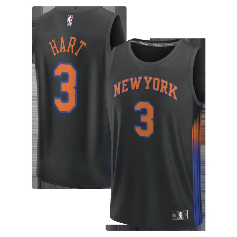 New York Knicks Jersey Jordan Clarkson Blue Fast Break Player Icon Edition Jersey - Image 3