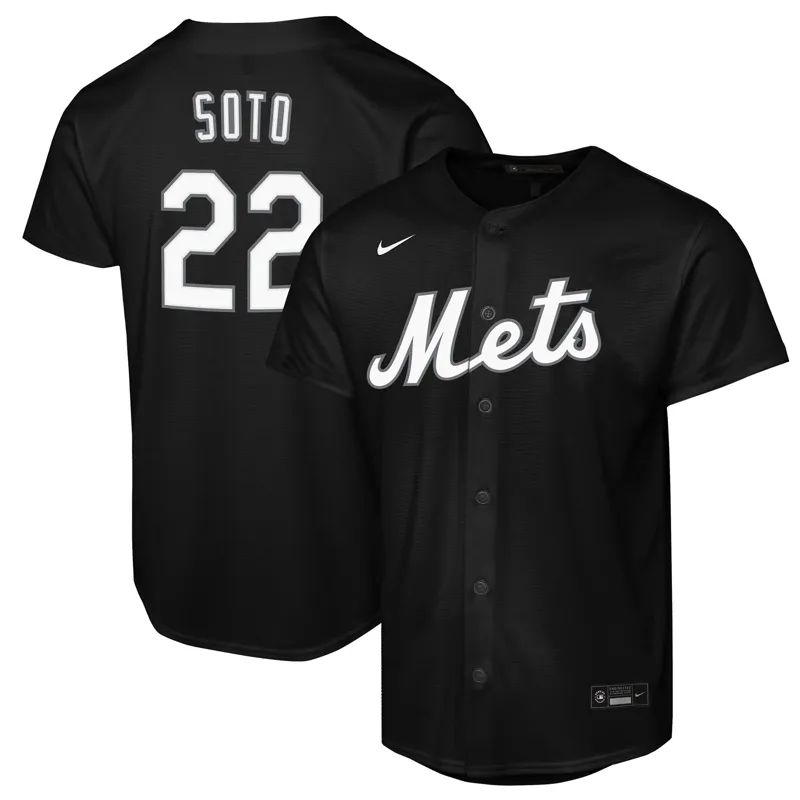 New York Mets Jersey Juan Soto Black Alternate Limited Player Jersey - Image 2