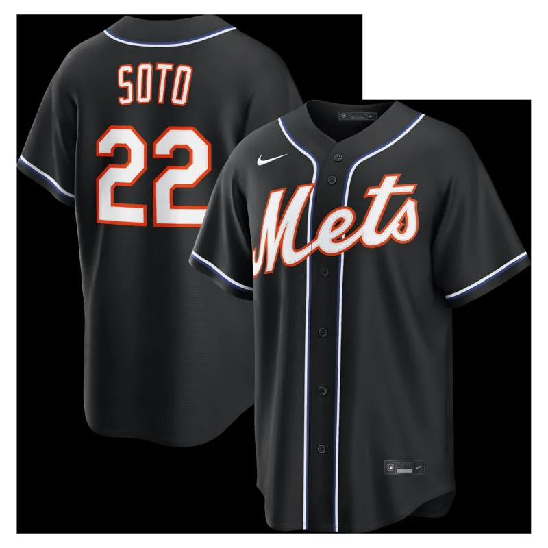New York Mets Jersey Juan Soto Black Alternate Limited Player Jersey - Image 3