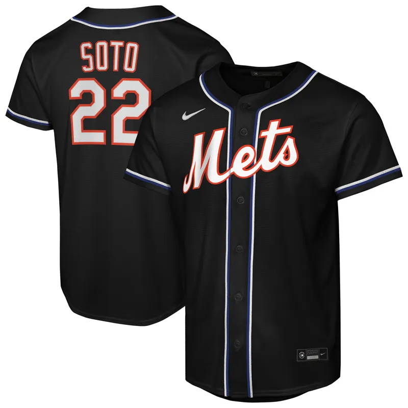 New York Mets Jersey Juan Soto Black Alternate Limited Player Jersey - Image 4