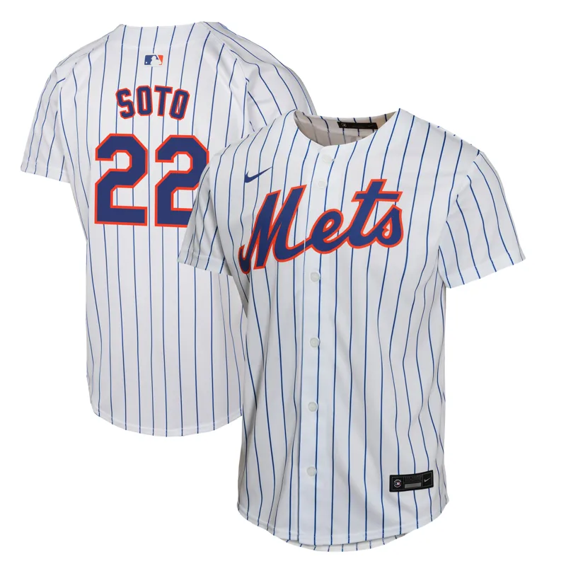 New York Mets Jersey Juan Soto White Home Game Player Jersey